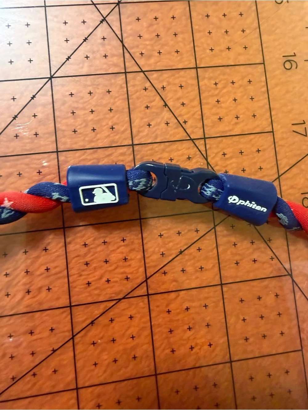 Phiten Boston Red Sox MLB Titanium Necklace Red Blue 22” Baseball Sports
